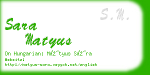 sara matyus business card